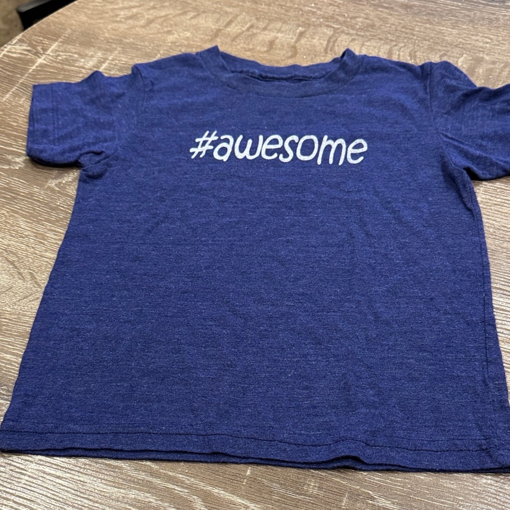 LSA Kids Navy Blue #awesome T-Shirt